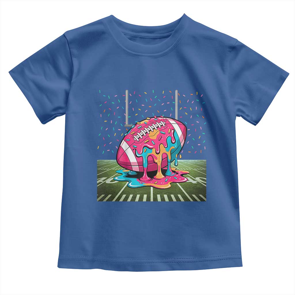 American Football Sprinkles Ice Cream Drip Field Goal Toddler T Shirt TS11 Royal Blue Print Your Wear
