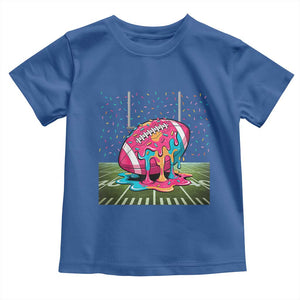 American Football Sprinkles Ice Cream Drip Field Goal Toddler T Shirt TS11 Royal Blue Print Your Wear