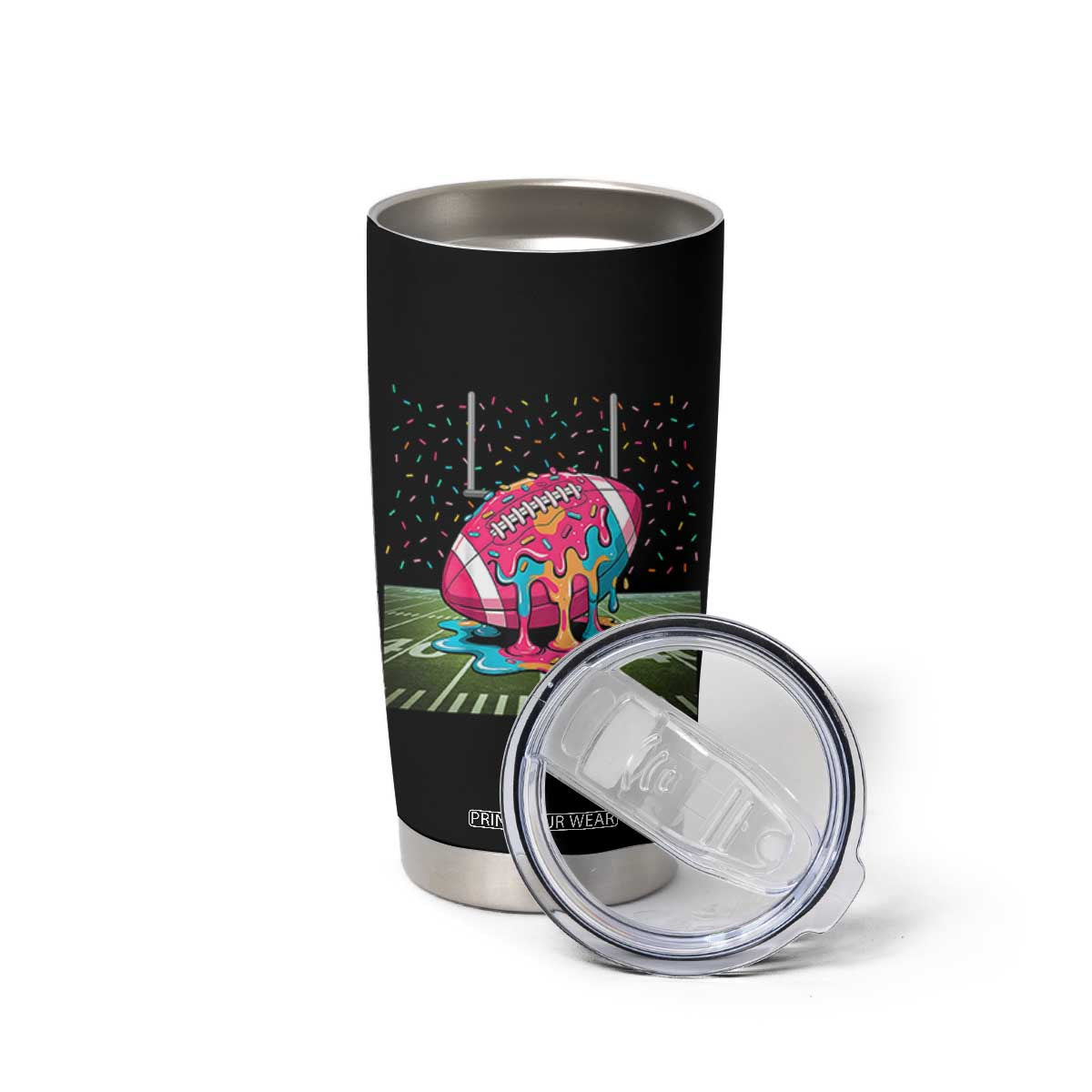 American Football Sprinkles Ice Cream Drip Field Goal Tumbler Cup TS11 Print Your Wear