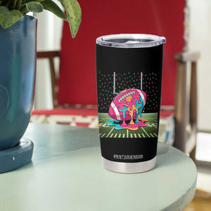 American Football Sprinkles Ice Cream Drip Field Goal Tumbler Cup - Print Your Wear