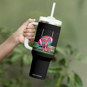 American Football Sprinkles Ice Cream Drip Field Goal Tumbler With Handle - Print Your Wear