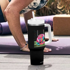 American Football Sprinkles Ice Cream Drip Field Goal Tumbler With Handle - Print Your Wear