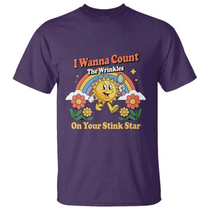 Funny I Wanna Count The Wrinkles On Your Stink Star T Shirt Adult Humor TS11 Purple Print Your Wear