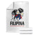 Filipina Girl Philippines Flag Proud Pinay Throw Blanket - Print Your Wear