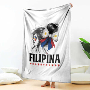 Filipina Girl Philippines Flag Proud Pinay Throw Blanket - Print Your Wear