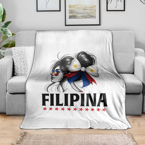Filipina Girl Philippines Flag Proud Pinay Throw Blanket - Print Your Wear