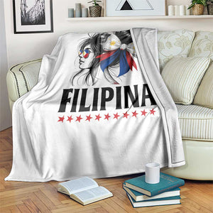 Filipina Girl Philippines Flag Proud Pinay Throw Blanket - Print Your Wear