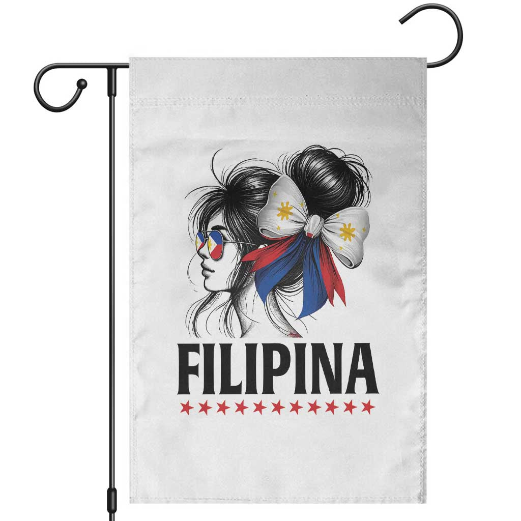 Filipina Girl Philippines Flag Proud Pinay Garden Flag TS11 White Print Your Wear