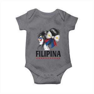 Filipina Girl Philippines Flag Proud Pinay Baby Onesie TS11 Charcoal Print Your Wear