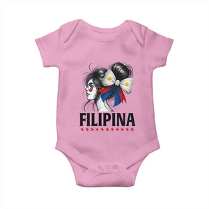 Filipina Girl Philippines Flag Proud Pinay Baby Onesie TS11 Light Pink Print Your Wear