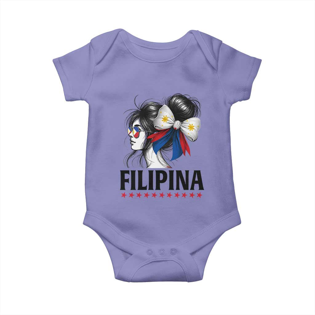 Filipina Girl Philippines Flag Proud Pinay Baby Onesie TS11 Violet Print Your Wear