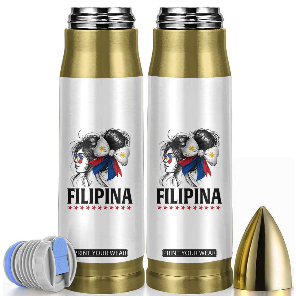 Filipina Girl Philippines Flag Proud Pinay Bullet Tumbler - Print Your Wear