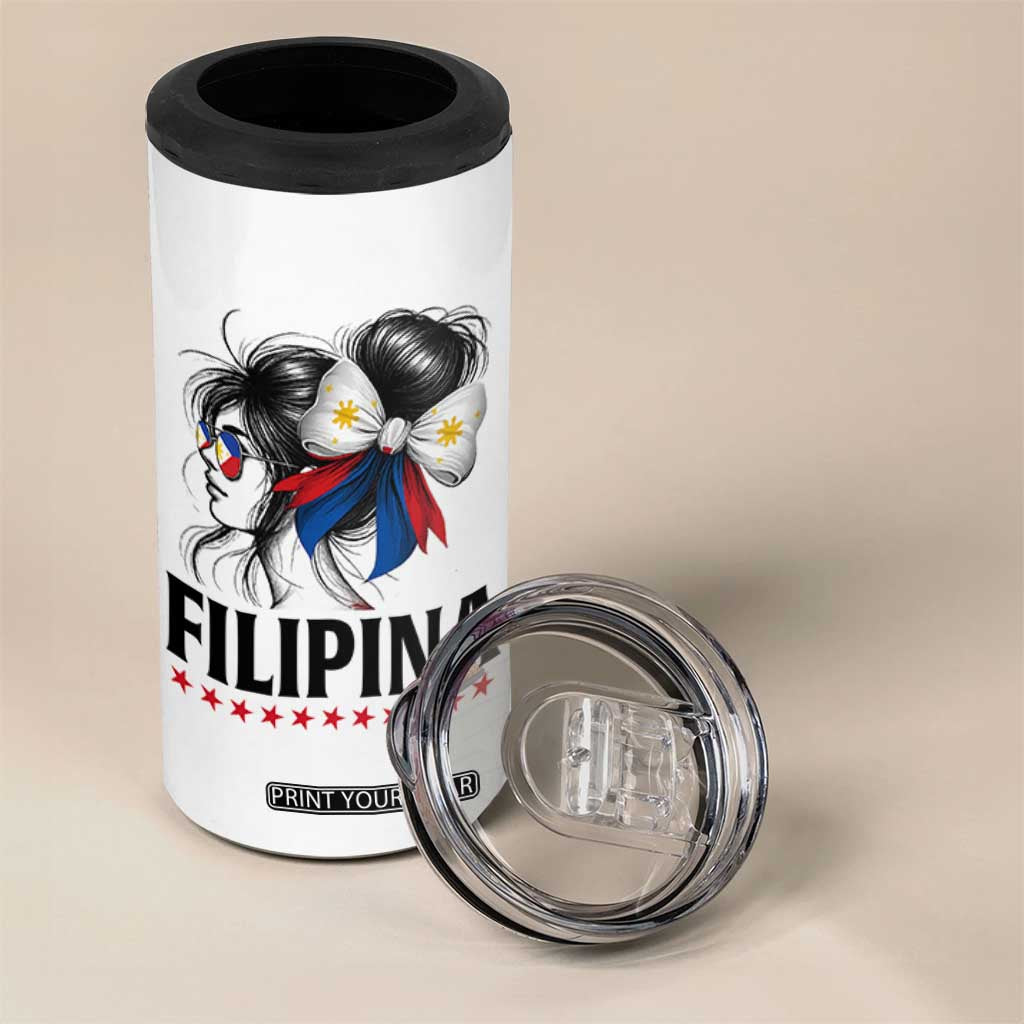 Filipina Girl Philippines Flag Proud Pinay 4 in 1 Can Cooler Tumbler TS11 Print Your Wear