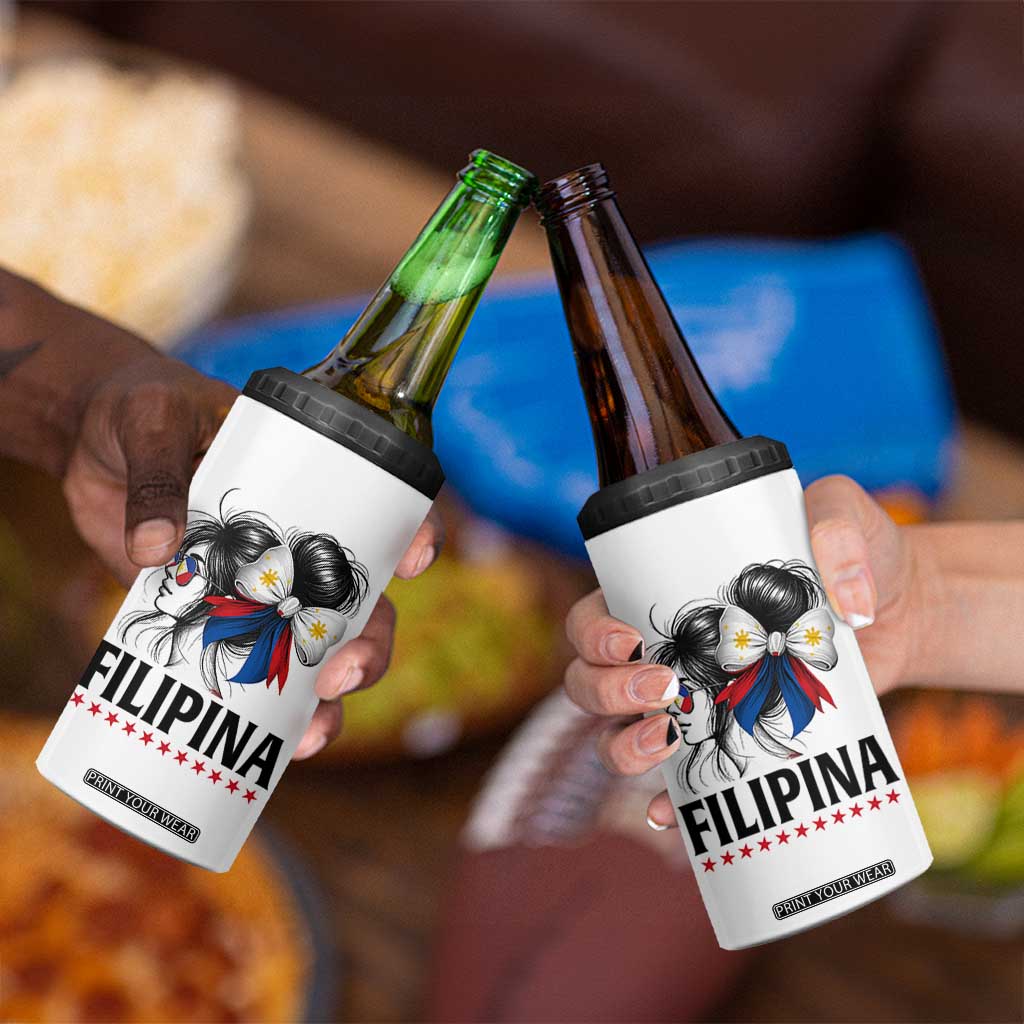 Filipina Girl Philippines Flag Proud Pinay 4 in 1 Can Cooler Tumbler TS11 Print Your Wear
