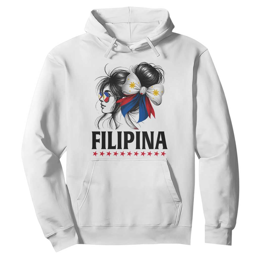 Filipina Girl Philippines Flag Proud Pinay Hoodie TS11 White Print Your Wear