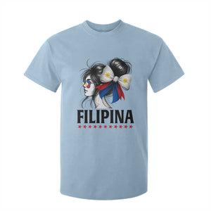 Filipina Girl Philippines Flag Proud Pinay T Shirt For Kid TS11 Light Blue Print Your Wear