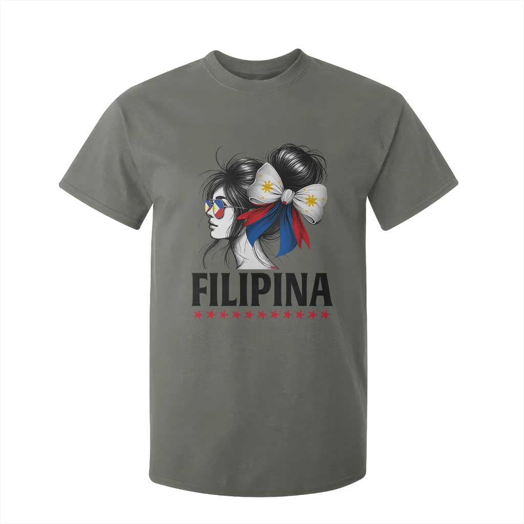 Filipina Girl Philippines Flag Proud Pinay T Shirt For Kid TS11 Military Green Print Your Wear