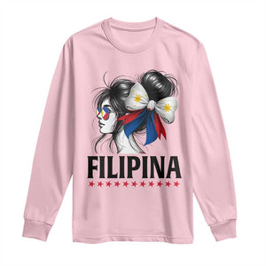 Filipina Girl Philippines Flag Proud Pinay Long Sleeve Shirt TS11 Light Pink Print Your Wear