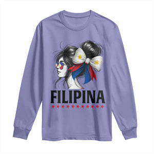 Filipina Girl Philippines Flag Proud Pinay Long Sleeve Shirt TS11 Violet Print Your Wear