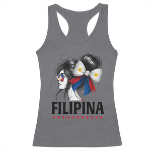 Filipina Girl Philippines Flag Proud Pinay Racerback Tank Top TS11 Charcoal Print Your Wear