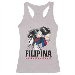Filipina Girl Philippines Flag Proud Pinay Racerback Tank Top TS11 Ice Gray Print Your Wear