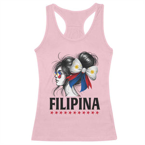 Filipina Girl Philippines Flag Proud Pinay Racerback Tank Top TS11 Light Pink Print Your Wear