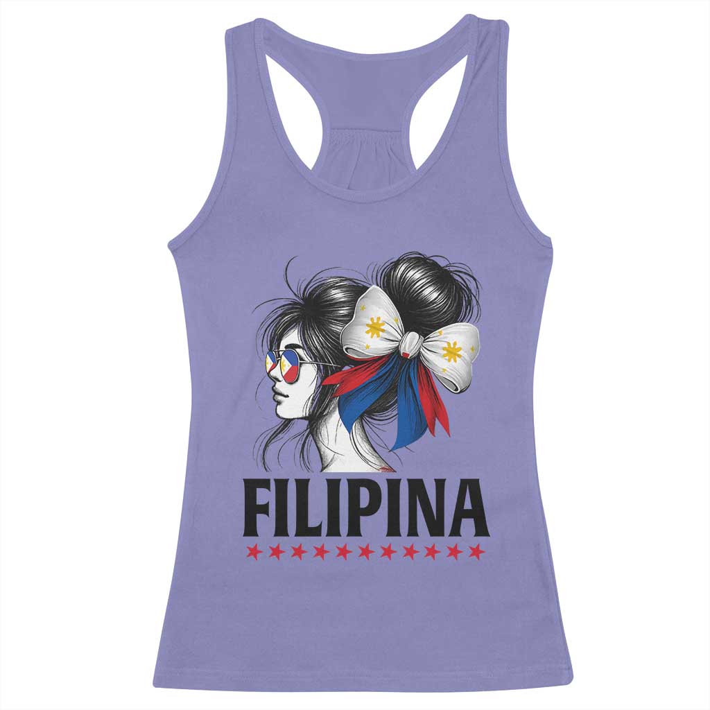 Filipina Girl Philippines Flag Proud Pinay Racerback Tank Top TS11 Violet Print Your Wear