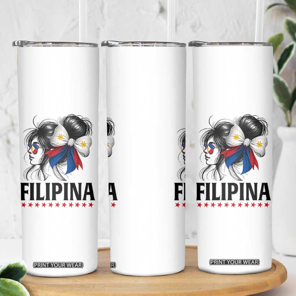 Filipina Girl Philippines Flag Proud Pinay Skinny Tumbler TS11 Print Your Wear