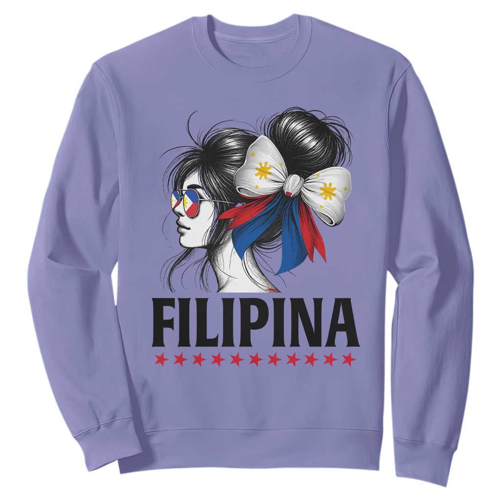 Filipina Girl Philippines Flag Proud Pinay Sweatshirt TS11 Violet Print Your Wear