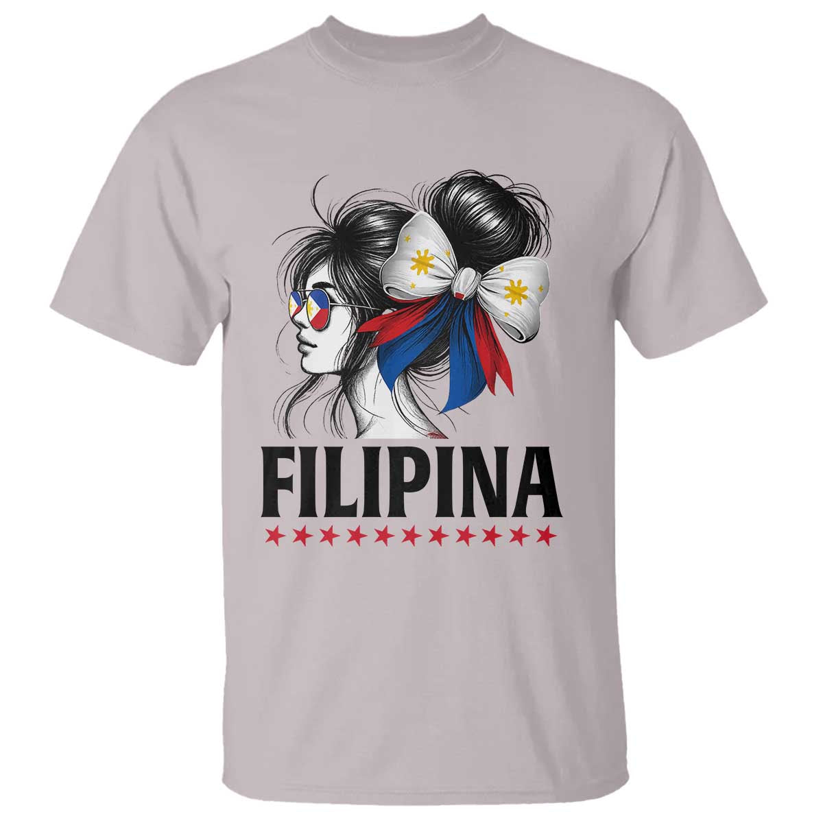 Filipina Girl Philippines Flag Proud Pinay T Shirt TS11 Ice Gray Print Your Wear