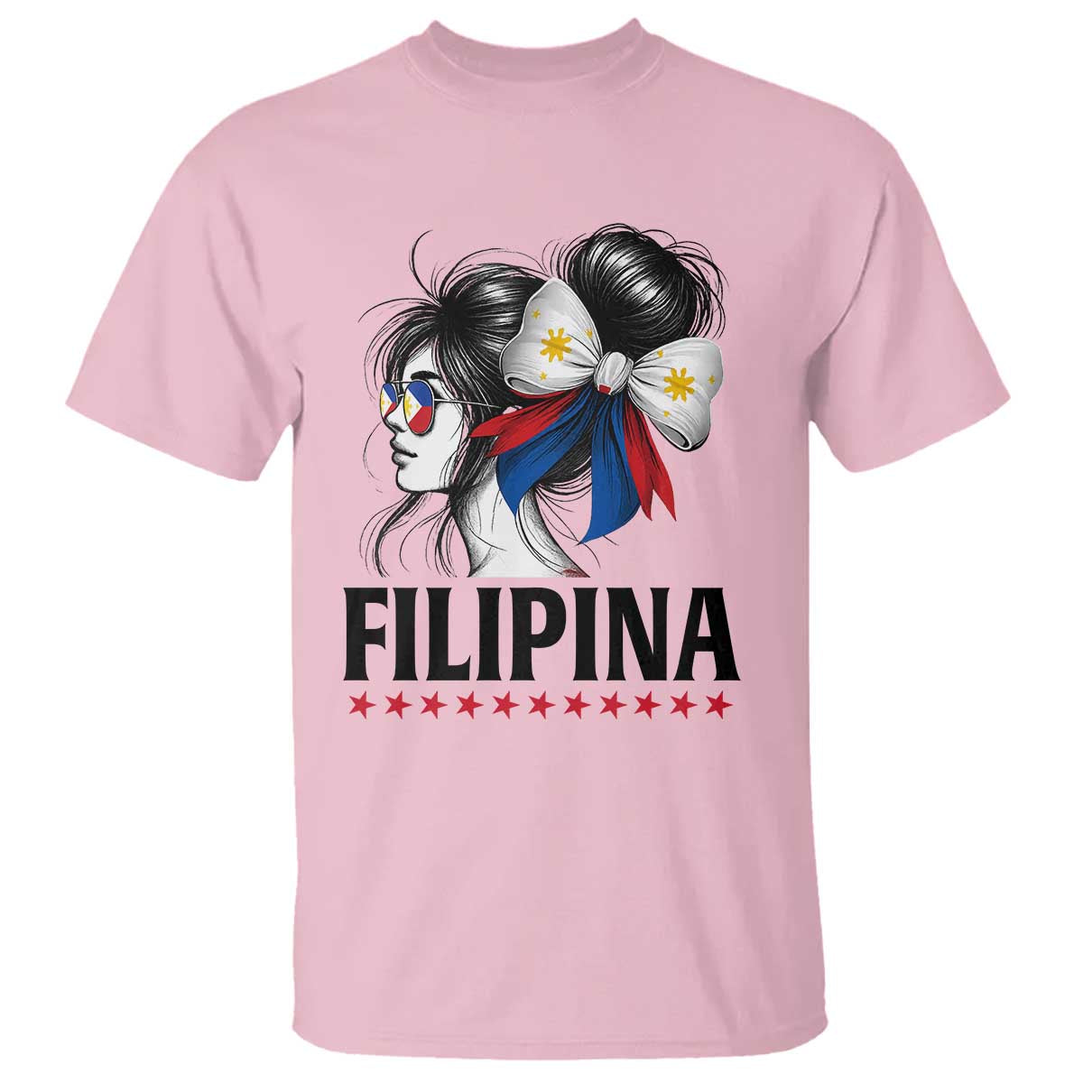 Filipina Girl Philippines Flag Proud Pinay T Shirt TS11 Light Pink Print Your Wear