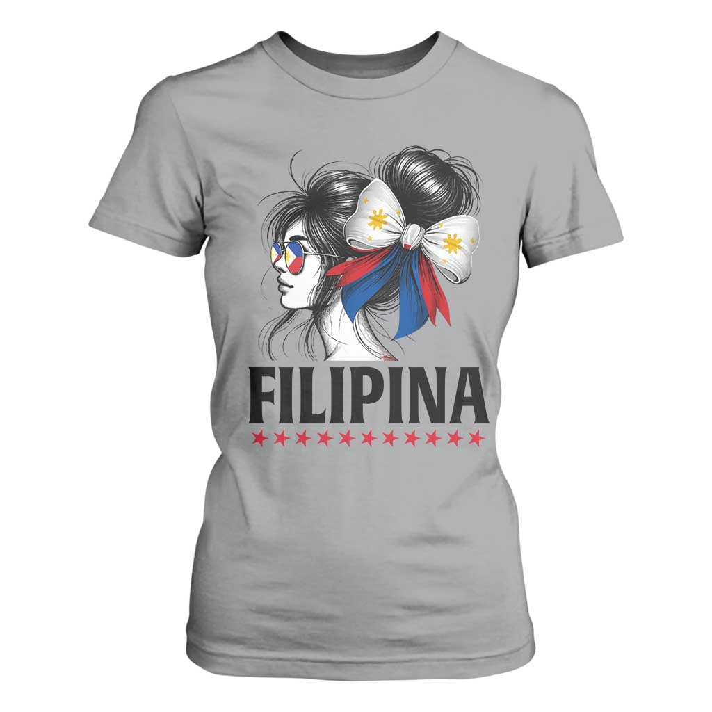 Filipina Girl Philippines Flag Proud Pinay T Shirt For Women TS11 Sport Gray Print Your Wear