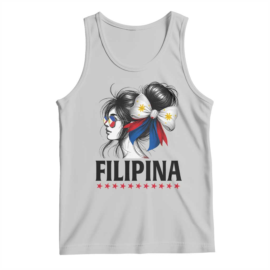 Filipina Girl Philippines Flag Proud Pinay Tank Top TS11 Ash Print Your Wear
