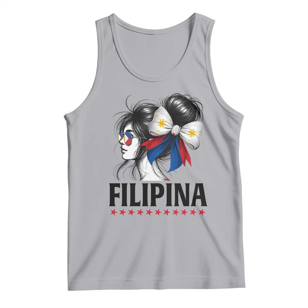 Filipina Girl Philippines Flag Proud Pinay Tank Top TS11 Athletic Heather Print Your Wear