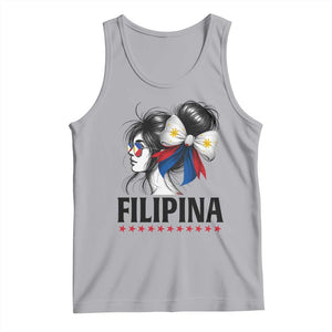Filipina Girl Philippines Flag Proud Pinay Tank Top TS11 Athletic Heather Print Your Wear