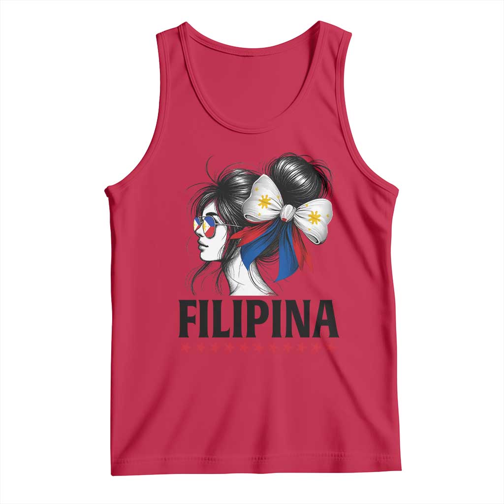 Filipina Girl Philippines Flag Proud Pinay Tank Top TS11 Red Print Your Wear