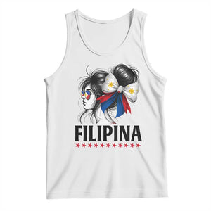 Filipina Girl Philippines Flag Proud Pinay Tank Top TS11 White Print Your Wear