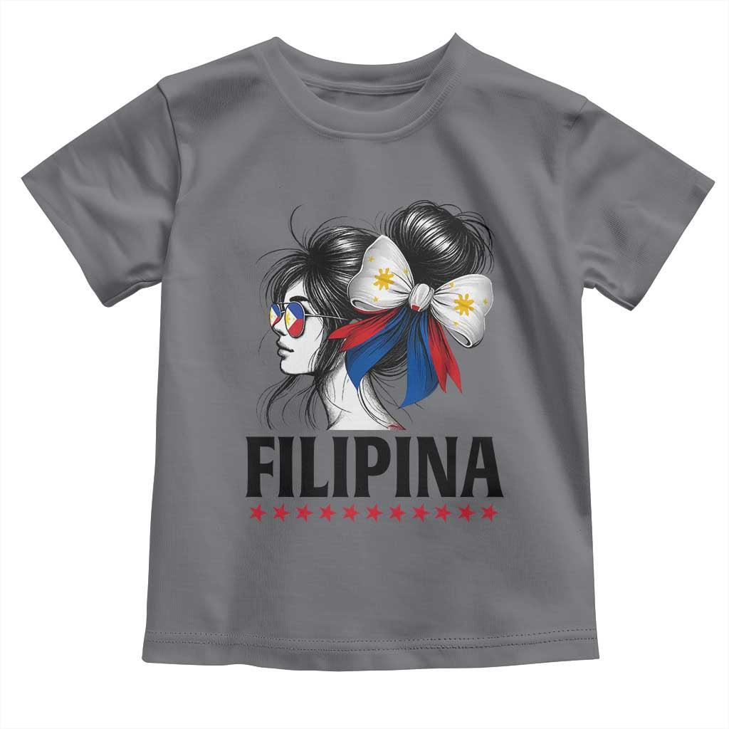 Filipina Girl Philippines Flag Proud Pinay Toddler T Shirt TS11 Charcoal Print Your Wear