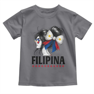 Filipina Girl Philippines Flag Proud Pinay Toddler T Shirt TS11 Charcoal Print Your Wear