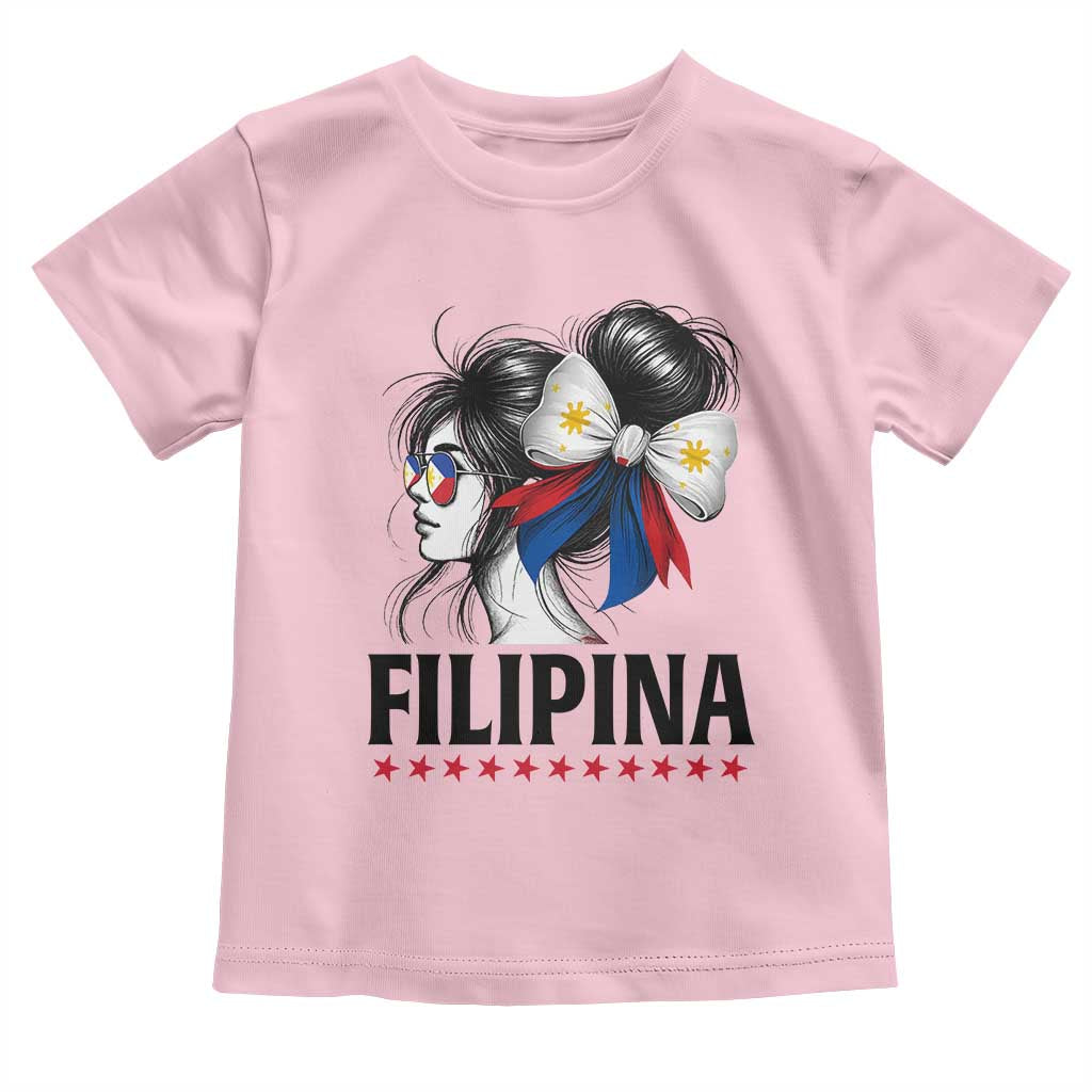 Filipina Girl Philippines Flag Proud Pinay Toddler T Shirt TS11 Light Pink Print Your Wear