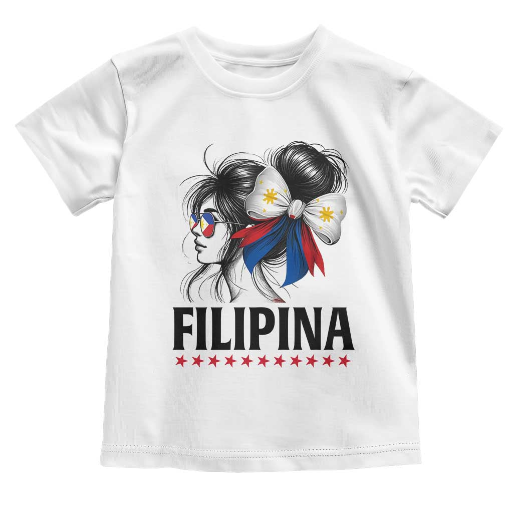 Filipina Girl Philippines Flag Proud Pinay Toddler T Shirt TS11 White Print Your Wear