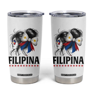 Filipina Girl Philippines Flag Proud Pinay Tumbler Cup TS11 White Print Your Wear