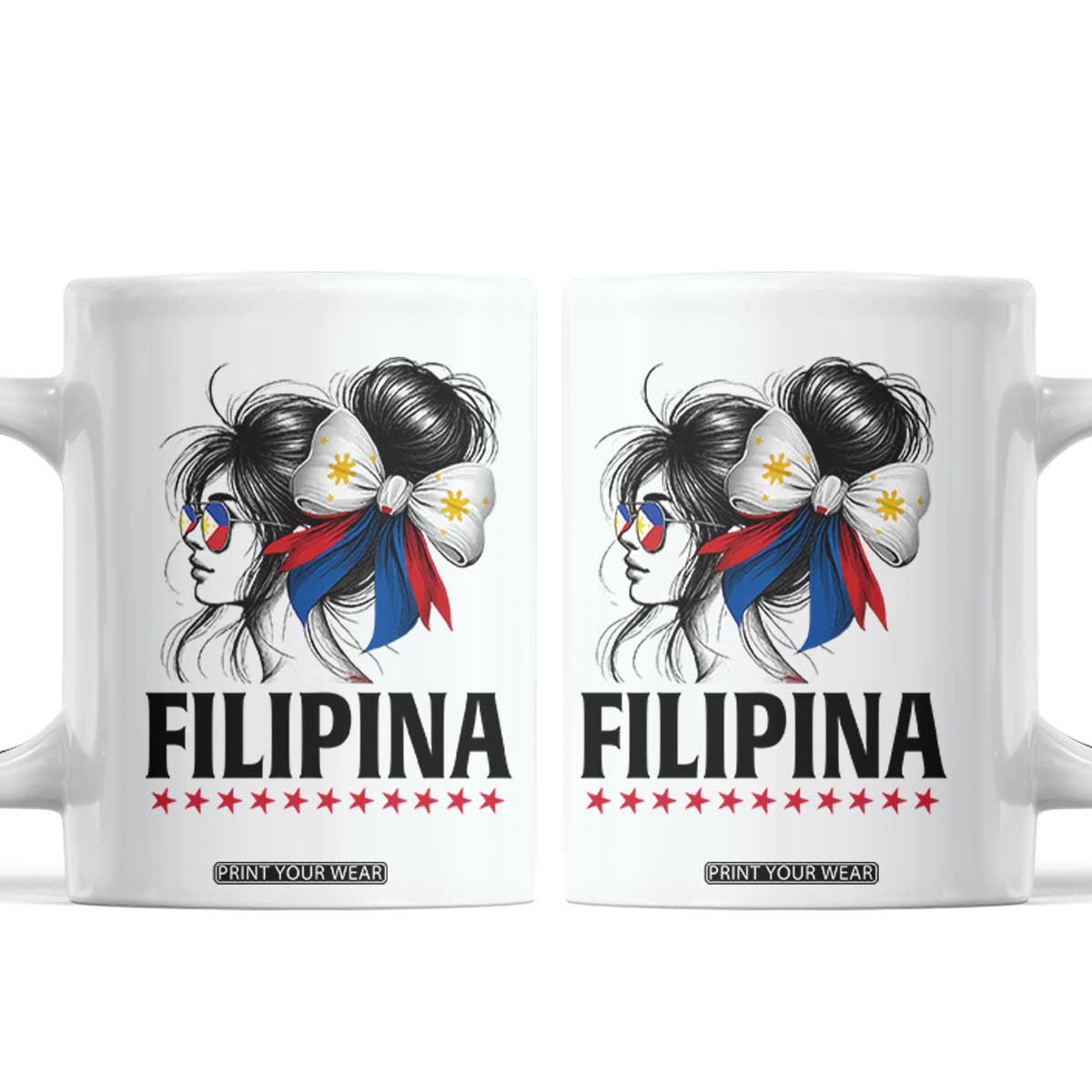 Filipina Girl Philippines Flag Proud Pinay Coffee Mug TS11 White Print Your Wear