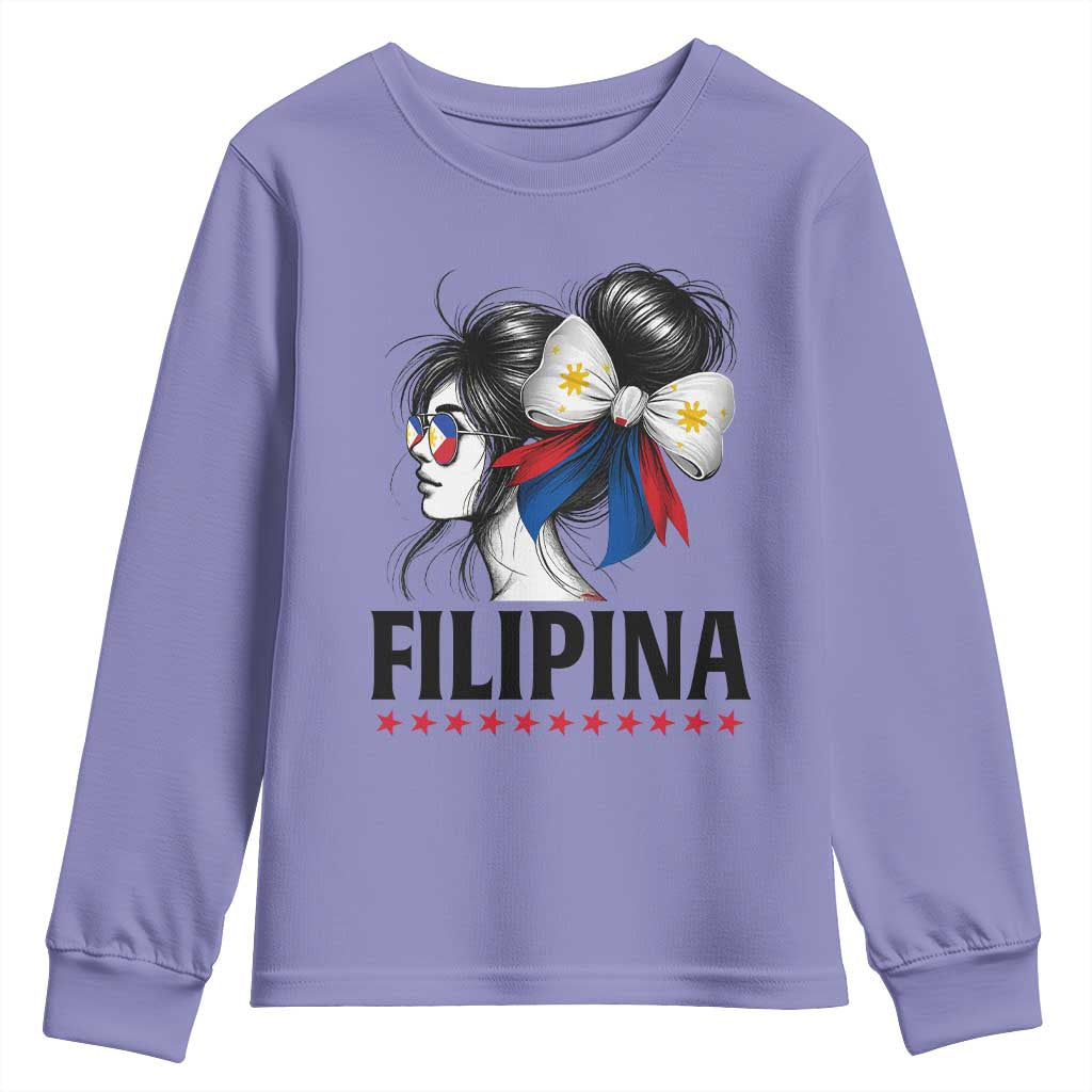 Filipina Girl Philippines Flag Proud Pinay Youth Sweatshirt TS11 Violet Print Your Wear