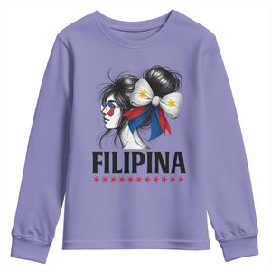 Filipina Girl Philippines Flag Proud Pinay Youth Sweatshirt TS11 Violet Print Your Wear