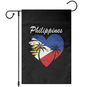 Filipino Pride Garden Flag Pinoy Vintage Philippines Flag Heart TS11 Black Print Your Wear