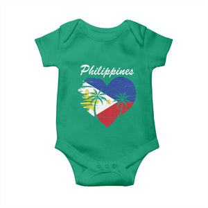 Filipino Pride Baby Onesie Pinoy Vintage Philippines Flag Heart TS11 Irish Green Print Your Wear
