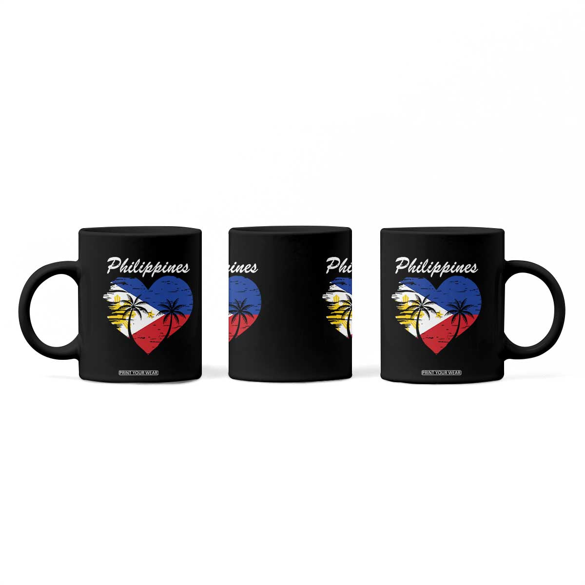 Filipino Pride Coffee Mug Pinoy Vintage Philippines Flag Heart TS11 Print Your Wear