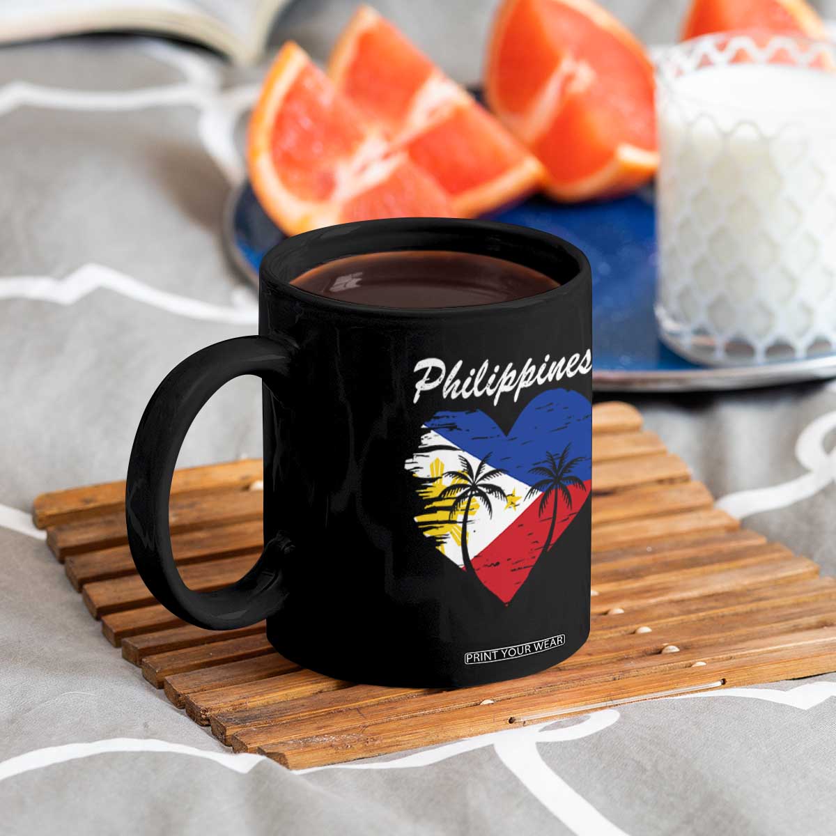 Filipino Pride Coffee Mug Pinoy Vintage Philippines Flag Heart TS11 Print Your Wear