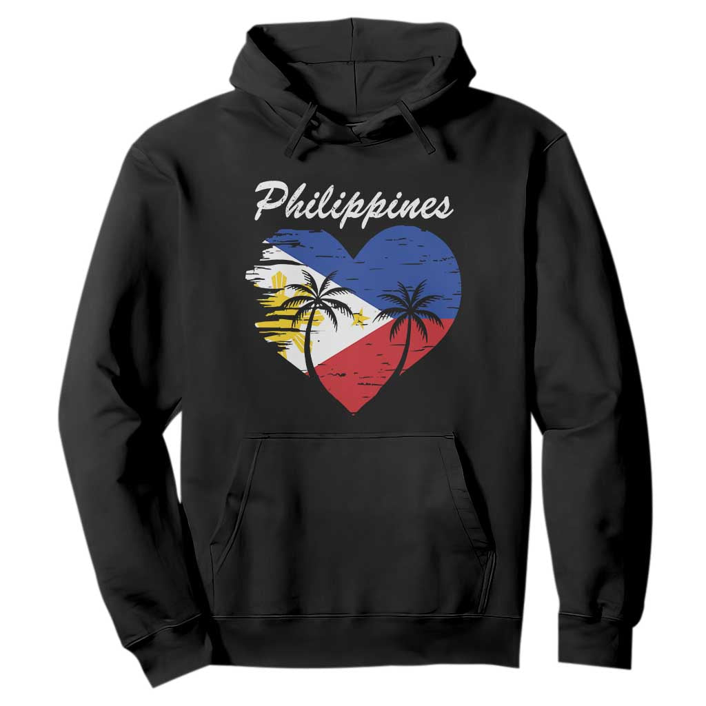 Filipino Pride Hoodie Pinoy Vintage Philippines Flag Heart TS11 Black Print Your Wear